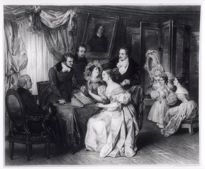 Signing the marriage contract at the solicitors office by French School