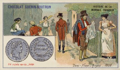 Silver half franc by French School