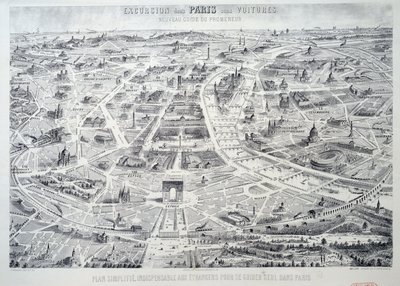 Simplified plan of Paris indispensable to strangers to guide themselves alone in the city. Plate taken from 
