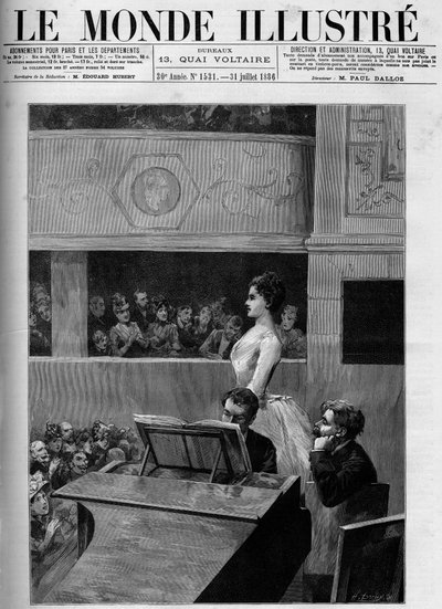 Singing competition at the Conservatoire de musique de Paris. by French School