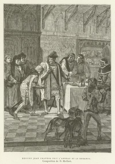 Sir John Chandos Took the Ring and Looked at It by French School