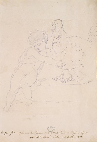 Sketch from the Great Hall at Poggio a Caiano, 12 October 1813 by French School