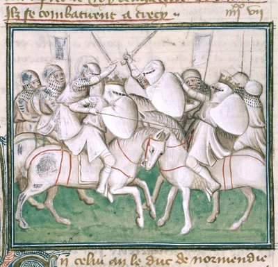 The Battle of Crecy, c.1410 by French School