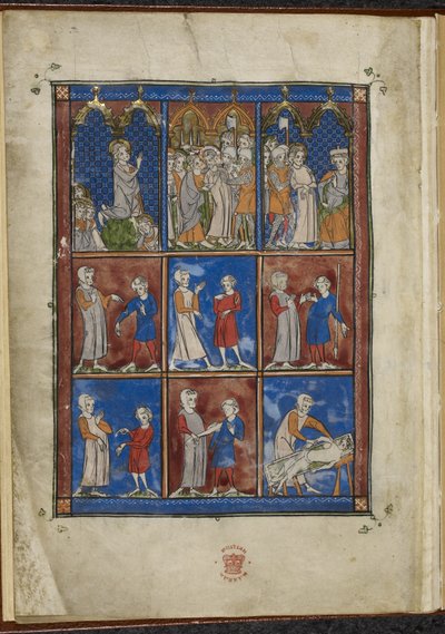 Nine miniatures showing biblical and medical scenes, Chirurgia by French School
