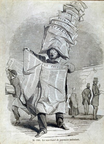 Small Parisian Trade: The Merchant or Crier of Traveling Newspapers by French School