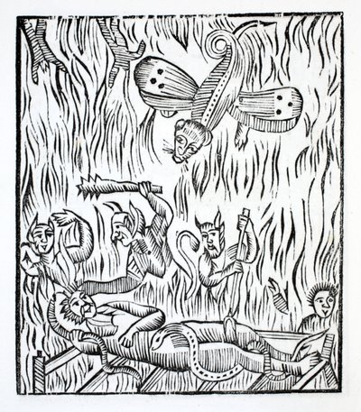 Small Drawing of the Unhappy State of a Damned Soul by French School