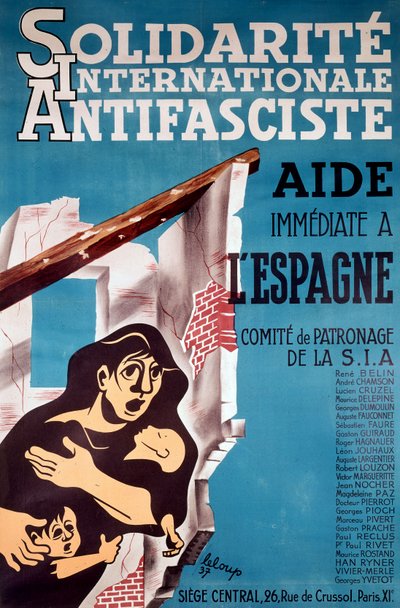 International Antifascist Solidarity, Antifascist Poster by French School