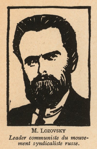 Solomon Lozovsky, Russian Bolshevik Revolutionary and Soviet Politician, General Secretary of the Red International Labour Union (Profintern) by French School