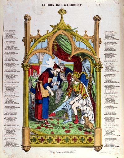 Song lyrics for Le Bon Roi Dagobert, mid 19th century by French School