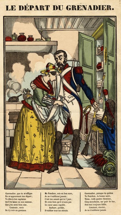 Song: the departure of the grenadier by French School