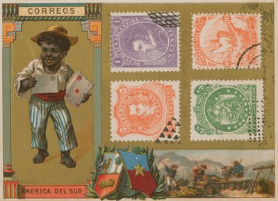 South American postage stamps by French School