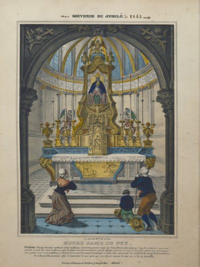 Souvenir of the Jubilee of Our Lady of Puy in 1842 by French School
