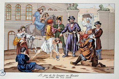 Spinning Top Game in Russia at the beginning of the nineteenth century by French School