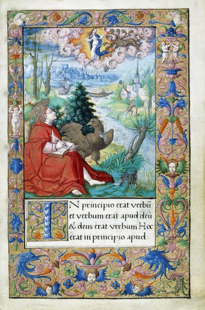St. John of Patmos, from a Book of Hours Made for Francois I, c.1532-1540 by French School