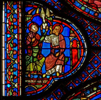 St Anthony a bird feeds him and St Paul Anchorite by French School