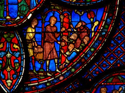 St Anthony distributes to the poor by French School