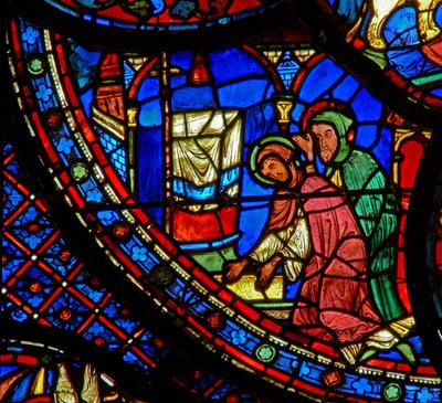 St Anthony prays at the body of St Paul Anchorite by French School