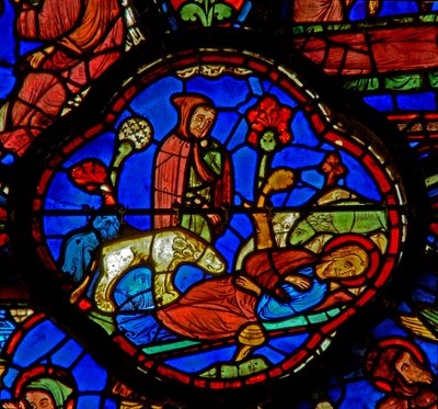 St Anthony watches lions at St Paul Anchorite