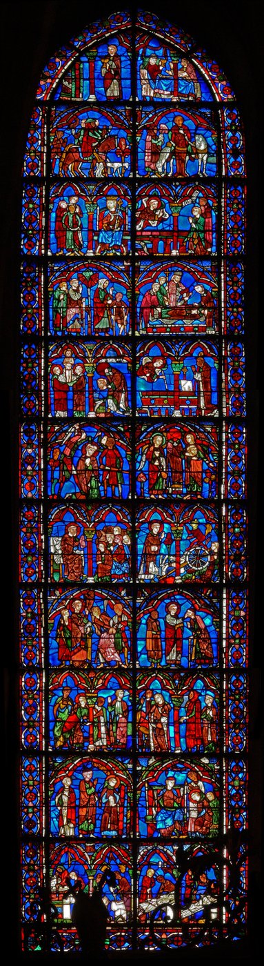 St Cheron window: scenes from the life of by French School