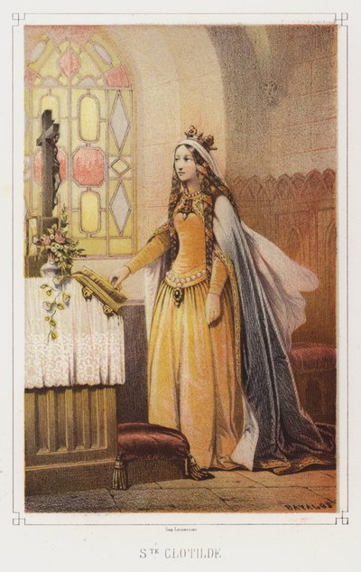 St Clotilde, Queen of the Franks by French School