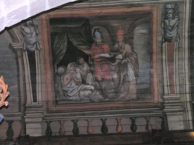 St. Cornely performing a miracle by French School