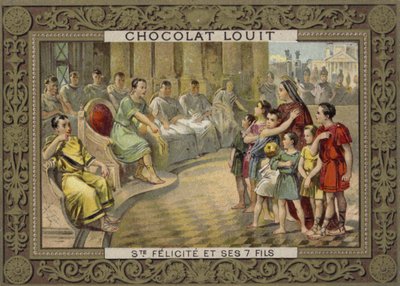 St Felicitas of Rome and her seven sons by French School