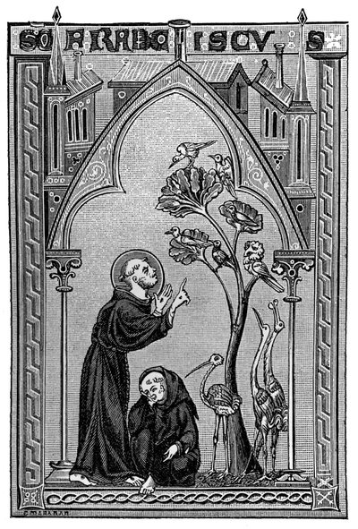 St. Francis of Assisi talking to the Birds by French School