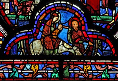 St John Window: The Flight into Egypt by French School
