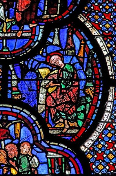 St John Window: On Patmos He Writes the Apocalypse by French School
