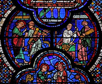 St John Window: The Miracle of Changing Sticks into Gold by French School