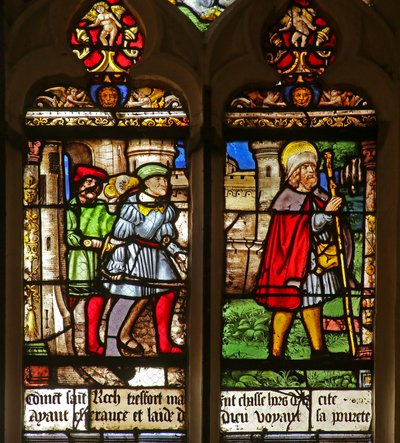 St Roch is Ill and Departs into Exile by French School