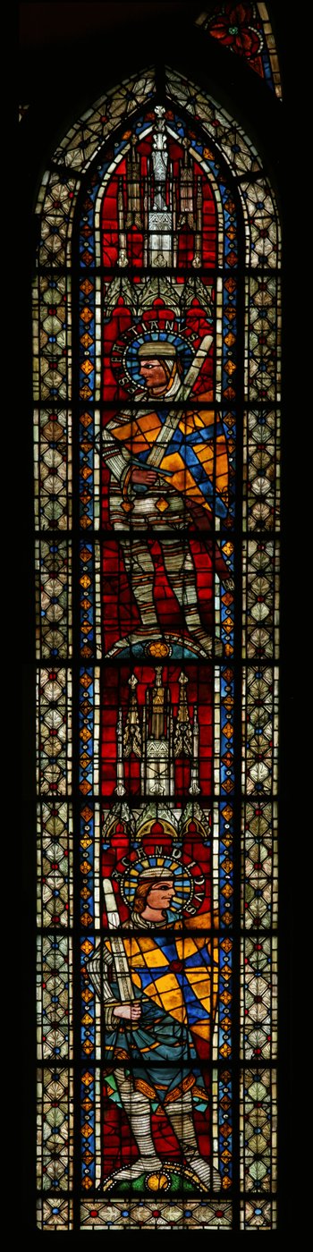 St. Sebastian above St. Candide by French School