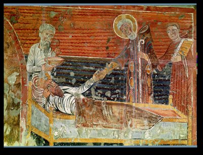 St. Severinus curing Clovis I by French School