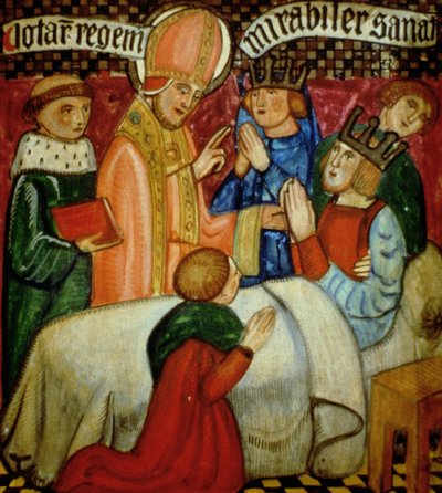 St. Sulpice Performs a Miracle by Curing King Clotaire by French School