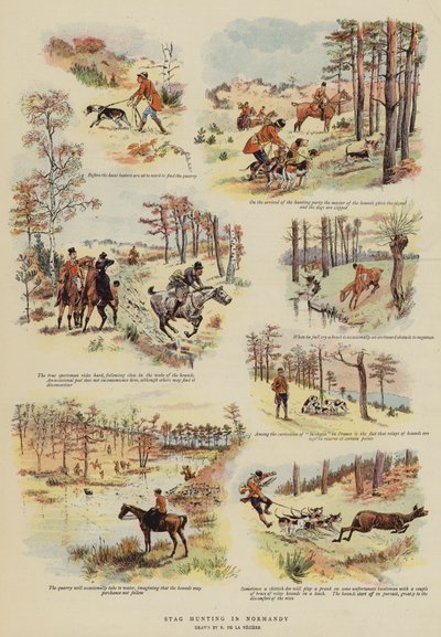 Stag Hunting in Normandy by French School