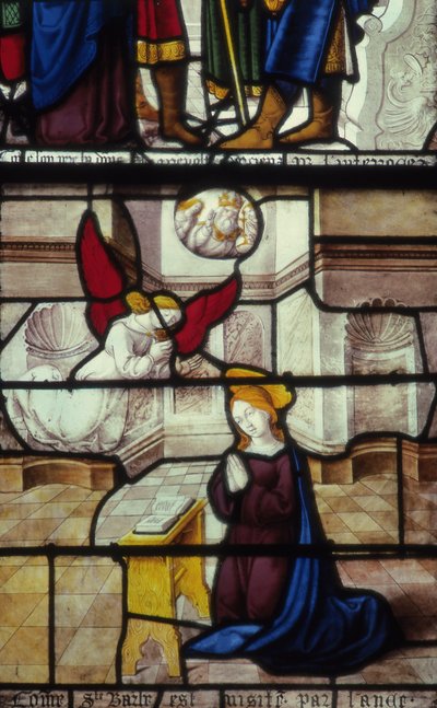 Stained-glass window of the Saint Barbara Chapel, Church of Notre-Dame de Semur-en-Auxois by French School