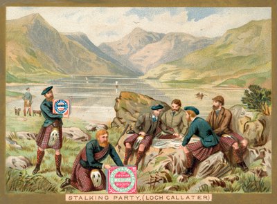 Stalking party, Loch Callater, Scotland by French School