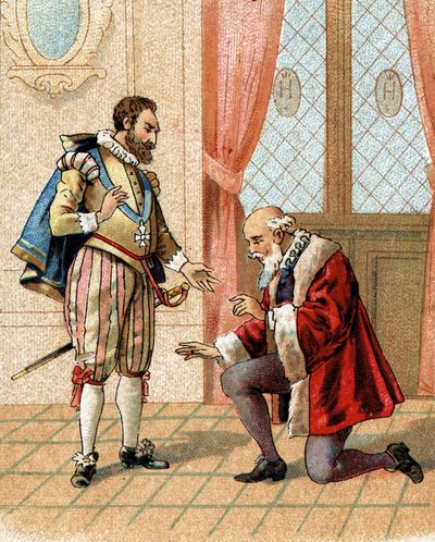 Stand up, my friend, your enemies will say that I forgive you said King Henry IV to Maximilian of Bethune in 1598 by French School