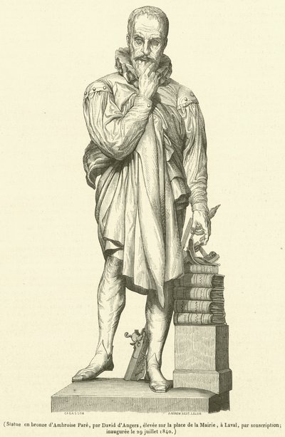 Bronze Statue of Ambroise Pare by French School
