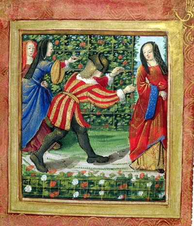 Man and woman playing Blind Man