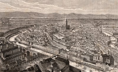 Strasbourg - Bas-Rhin, in Alsace - Engraving in 