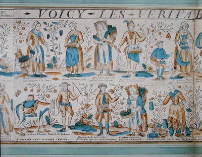 Street Traders in the 18th century by French School