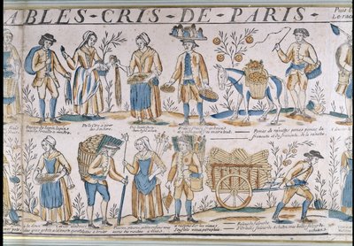 Street Traders in the 18th century by French School
