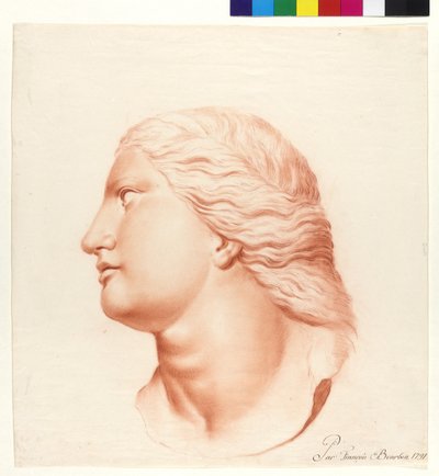 Study based on statue (daughter of Niobe) by French School