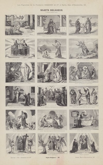 Religious Subjects (engraving) by French School