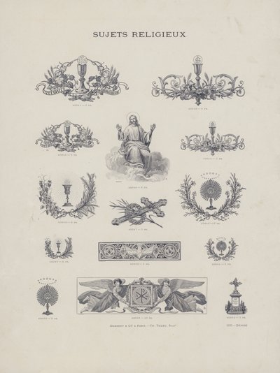Religious Subjects (engraving) by French School