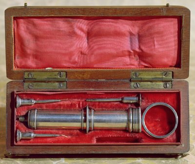 Syringe invented by Charles-Gabriel Pravaz in 1853 by French School