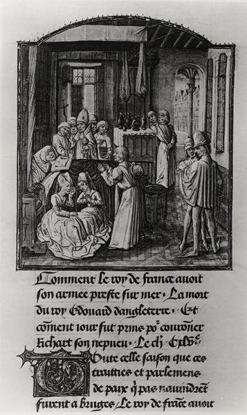 The Death of Edward III, King of England at Shene Castle, from Froissart