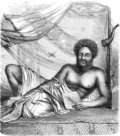 Thakombau, King of the Viti Islands (Fiji), Pacific Ocean by French School