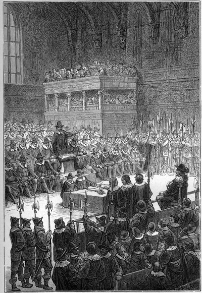 Trial of Charles I - King of Great Britain and Ireland by French School